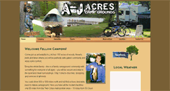 Desktop Screenshot of ajacrescampground.com