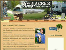 Tablet Screenshot of ajacrescampground.com